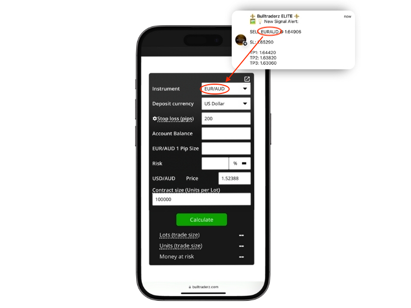 BullTraderz Lot Calculator - Instrument